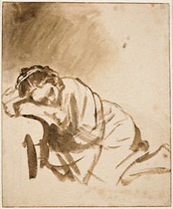 “A Young Woman—Hendrickje—Sleeping,” Rembrandt Harmensz. van Rijn, about 1654 / Image courtesy of the British Museum, London and © The Trustees of the British Museum