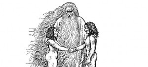 Image from the title page of "The Book of Genesis Illustrated by R. Crumb."